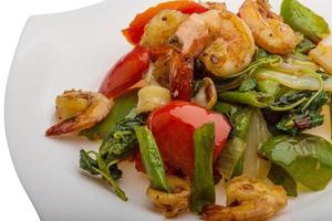 Seafood with vegetables photo