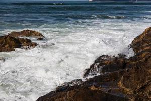 waves crashing over Portuguese Coast photo