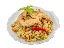 Fried rice with chicken photo