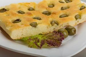 Olive bread dish photo