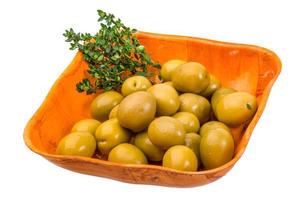 Green gigant olives photo