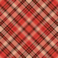 Tartan plaid pattern with texture and warm color. vector