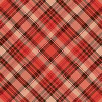 Tartan plaid pattern with texture and warm color. vector