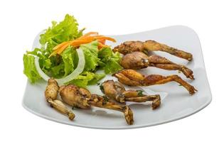 Grilled frog legs photo