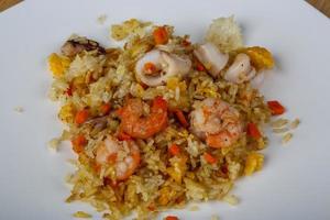 Fried rice with seafood photo