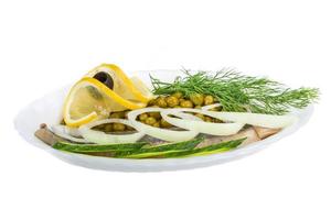 Herring with dill and onion photo