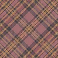 Tartan plaid pattern with texture and warm color. vector