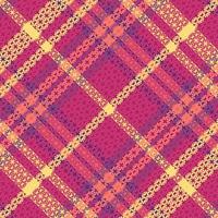 Tartan plaid pattern with texture and warm color. vector