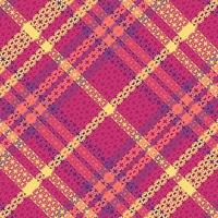 Tartan plaid pattern with texture and warm color. vector