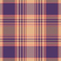 Tartan plaid pattern with texture and warm color. vector