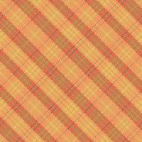 Tartan plaid pattern with texture and warm color. vector