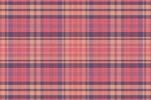 Tartan plaid pattern with texture and warm color. vector