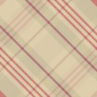 Tartan plaid pattern with texture and warm color. vector