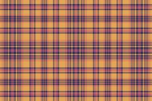 Tartan plaid pattern with texture and warm color. vector