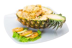 Pineapple salad with seafood photo