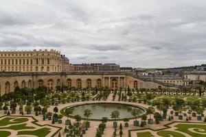 Famous palace Versailles near Paris, France with beautiful gardens photo