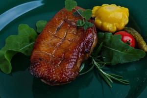 Roasted duck breast photo