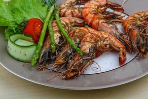 Grilled tiger prawn photo