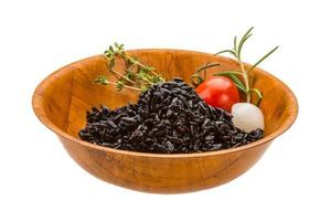 Black boiled rice photo