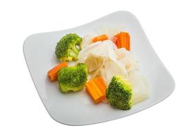 Boiled cabbage and broccoli photo