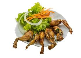 Grilled frog legs photo