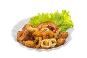 Fried squid rings photo