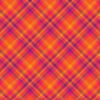 Tartan plaid pattern with texture and warm color. vector