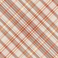 Tartan plaid pattern with texture and warm color. vector