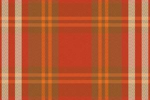 Tartan plaid pattern with texture and warm color. vector