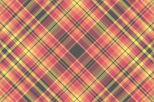 Tartan plaid pattern with texture and warm color. vector