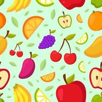 fondo transparente de frutas tropicales vector