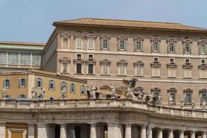 Buildings in Vatican, the Holy See within Rome, Italy. Part of Saint Peter's Basilica. photo
