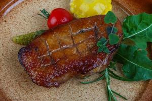 Roasted duck breast photo