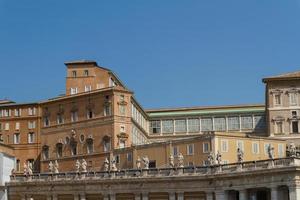 Buildings in Vatican, the Holy See within Rome, Italy. Part of Saint Peter's Basilica. photo