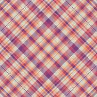 Tartan plaid pattern with texture and warm color. vector