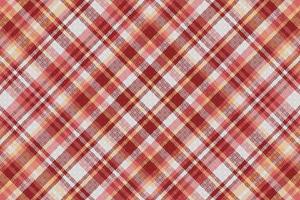 Tartan plaid pattern with texture and warm color. vector
