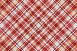 Tartan plaid pattern with texture and warm color. vector