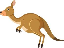 Kangaroo cartoon character isolated vector