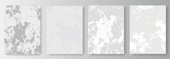 Collection of gray backgrounds with abstract pattern vector