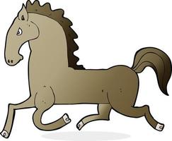 cartoon running horse vector