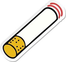 sticker of a cute cartoon cigarette stick vector