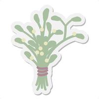 mistletoe for spells sticker vector