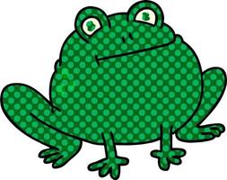 quirky comic book style cartoon frog vector