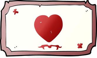 cartoon love heart frame vector