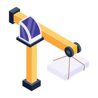 Get hold of this construction hook isometric icon vector