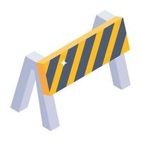A vector design of construction barrier