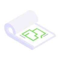 An editable icon of architectural map, isometric design vector