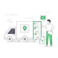 A well-designed flat illustration of delivery service vector