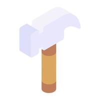 Trendy isometric icon of hammer vector