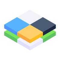 A 3d icon design of tiles vector